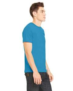 Camiseta básica de algodón azul real para hombre, manga corta, cuello redondo, de secado rápido. - Product Image 5