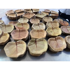 Plato Ecológico de Hoja de Uva Marina, Plato de Picnic, Plato de Hoja de Palma Areca, Uva Marina de Vietnam, Loto Azul - Product Image 5