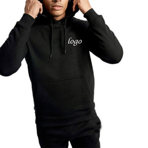 Ensemble de sweat à capuche pour homme en coton OEM imprimé à manches longues pull à capuche noir vêtements de sport de gymnastique survêtements taille XL vente en gros - Product Image 2