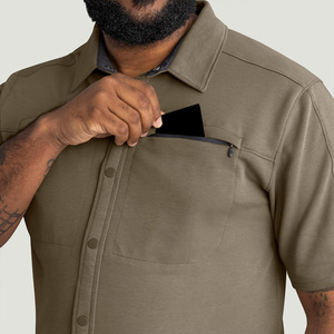 Chemise de travail pour hommes avec impression de broderie de logo personnalisé à manches longues vêtements de travail industriels durables OEM fournisseur en usine - Product Image 4