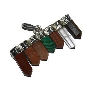 Bijoux fantaisie pendentifs et breloque Turquoise Orgonite pendentif crayon pendentif en pierre d'agate naturelle - Product Image 6