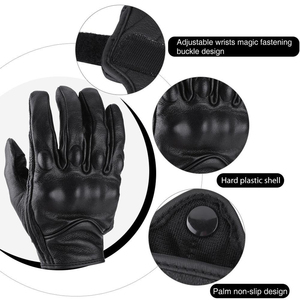 OEM Premium PU Leather Winter Bike Riding Gloves Full-Finger Build Unisex Use Customizable <b>Mens</b> Comfort Hand Grips Daily Use - Product Image 6