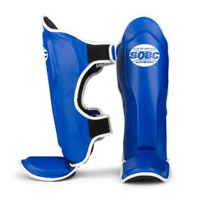 Protecteur de pied d'entraînement de protège-tibia Muay Thai noir mat et équipement de cou-de-pied de tibia de boxe pour la boxe Muay Thai - Product Image 4