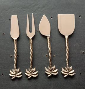 Vente en gros de couverts en acier inoxydable avec poignée design en bambou, couverts en or poli brillant pour les articles de table de mariage et d'événements - Product Image 2