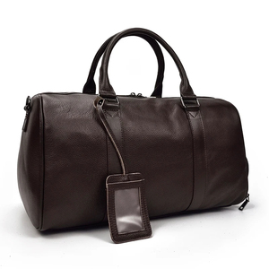 Sac de voyage pliable en cuir véritable, sac de week-end, fermeture à glissière, doublure en polyester, design durable, style vintage - Product Image 2