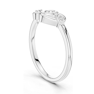 Bague en diamant cultivé en laboratoire en forme de cœur pour femmes, clarté VVS-VS, or 18 carats, 14 carats, 10 carats et argent 925, or rose, jaune, blanc - Product Image 4