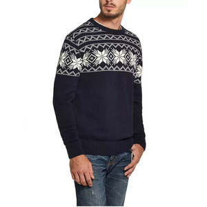 Pull vintage imperméable bleu marine XX-Large pour homme avec motif flocon de neige - Product Image 3