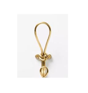 Authentic <b>antique</b> <b>brass</b> wall <b>hooks</b> with intricate ethnic design for elegant home decor and functional storage - Product Image 3