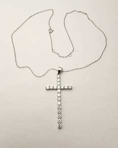 High Quality Solid 925 Sterling Silver Jesus <b>Cross</b> Pendant Handmade 22x13mm Christmas Jewelry CZ Zircon Women's Wholesale - Product Image 4