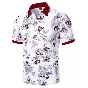 เสื้อโปโลผ้าโพลีเอสเตอร์สำหรับผู้ชายเสื้อโปโลแห้งเร็วพิมพ์ลายบนผ้าถักแบบมืออาชีพ - Product Image 1