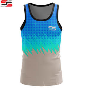 Nouveau Sublimation imprimé sans manches débardeurs pour femmes Fitness sport entraînement musculation Gym Yoga vêtements tricoté tissu - Product Image 1