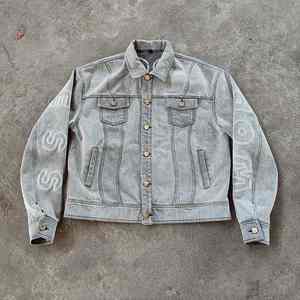Último Diseño 2024, Chaqueta Vaquera para Hombre al por Mayor, Chaqueta Vaquera de Manga Larga con un Solo Botón, Chaqueta Vaquera para Hombre en Oferta - Product Image 1