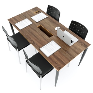 Contemporary 160x80cm <b>Office</b> Meeting <b>Table</b> with Melamine Coating & Cone II System HBCN022 - Product Image 1