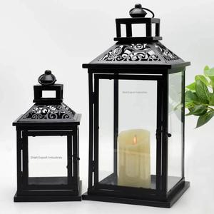 Faroles Marroquíes de Metal y Vidrio con Recubrimiento Negro, Novedad, para Decoración del Hogar y Exterior, Faroles de Mesa y de Pie - Product Image 3