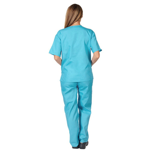 Venta al por mayor Spandex V cuello enfermera Scrub traje impreso OEM Hospital uniforme médico Scrub Set transpirable cómodo para las mujeres - Product Image 3