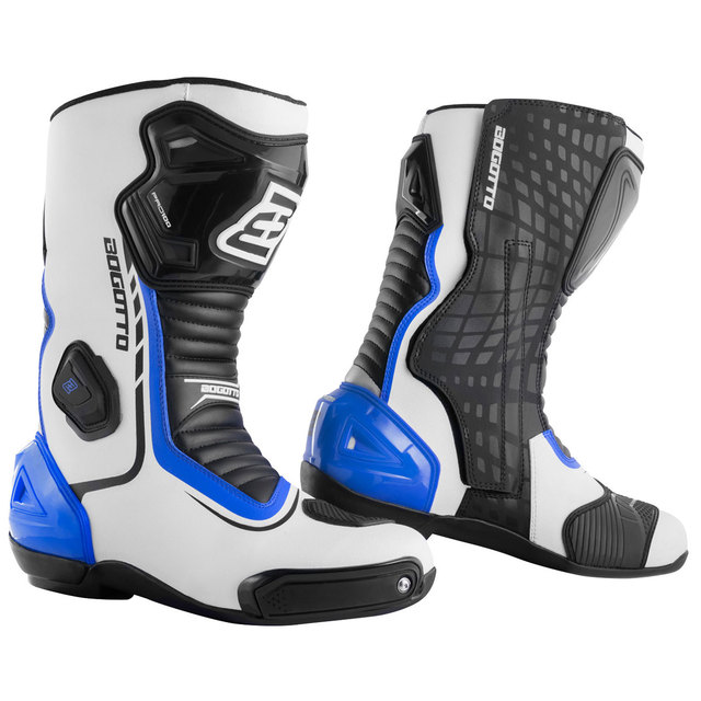 Motorcycle Racing Leather Boots Genuine Leather Protective Footwear for Spring Summer Autumn Winter Motorbike Riding Shoes