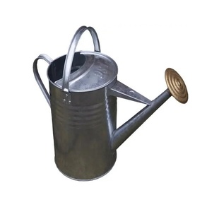 Unique Metal Watering Can Garden Plant Long Mouth Garden Sprinkling Pot Watering can made of Metal <b>Silver</b> Color Finished - Product Image 1