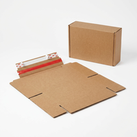 Embalaje de comercio electrónico retornable, caja de envío monomaterial ecológica de cartón corrugado, sobres de sellado sin plástico con logo.