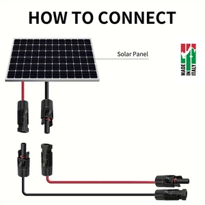 Câble d'extension solaire pv avec connecteurs mc4 3m/6m/9m/12m double cœur résistant aux intempéries pour systèmes de panneaux solaires - Product Image 2