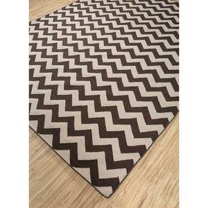 Indusbar Handmade <b>Wool</b> Rugs Beige <b>Brown</b> Flat Weaves for Home Chevrons Rectangles Fur for Living Bedside Hallway Dwrm-151 - Product Image 2