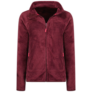 Chaqueta de forro polar cálida suave y cómoda con cuello levantado respetuosa con el medio ambiente, chaqueta clásica transpirable de peso pesado Premium con logotipo personalizado - Product Image 2