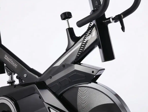 NOUVEAUTÉ : Vélo de spinning d'exercice avec volant d'inertie de 18 kg, gris, pour salle de sport à domicile - Product Image 2