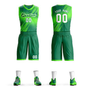 ชุดบาสเก็ตบอลแห้งเร็วของผู้ชายชุดเล่นกีฬาระบายอากาศได้ดีมีเอกลักษณ์ออกแบบได้ตามต้องการ - Product Image 1