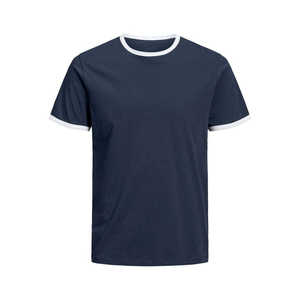 Haute qualité 100% coton hommes T-Shirts nouveau Style à manches courtes vêtements d'été en gros plaine décontracté blanc T-Shirts couleur unie - Product Image 3