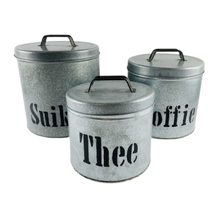 Metal <b>Canisters</b> Handmade Hotel Restaurant Kitchen Airtight Custom Made Galvanized Metal <b>Canister</b> <b>Set</b> - Product Image 6