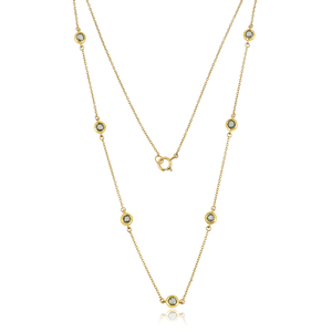 Vente en gros de perles de luxe en argent sterling 925 plaqué or collier de mariage pour femmes ensemble de bijoux - Product Image 6