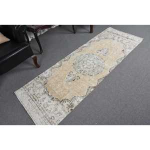 พรมวินเทจตุรกี ขนาด 2.4x7.1 ฟุต (73x217 ซม.) สีเบจลายพราง - Product Image 5