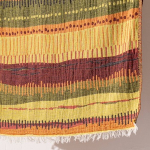 Toalla de Playa Turca Étnica Jacquard Amarilla y Verde - Product Image 6