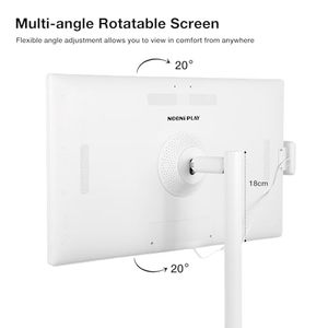 32-Inch Portable Smart TV Touchscreen Monitor Swivel Screen Mobile TV Wheels Built-In <b>Battery</b> <b>Operating</b> System Remote Control - Product Image 5