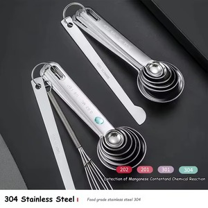 ชุดถ้วยตวงและช้อนพร้อมด้ามทองเหลืองเหมาะสำหรับเครื่องครัวที่มีสไตล์เครื่องมือคุณภาพระดับพรีเมี่ยมมีจำหน่าย - Product Image 2