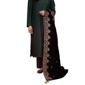 Premium Quality <b>Women's</b> Winter <b>Wool</b> <b>Scarves</b> Shawls Long Casual Wear Solid Colors Embroidered Pashmina Shawl Made Cashmere - Product Image 1