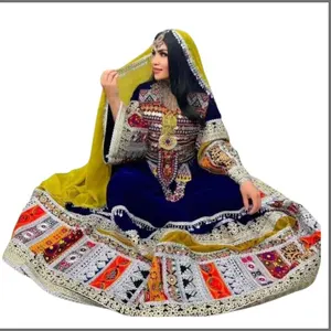 厂家直销供应女性阿富汗连衣裙女士婚纱礼服，所有定制阿富汗定制印花