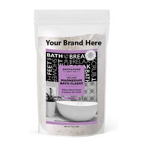 Poudre de bain de flocons de magnésium de la mer Morte fabriquée aux États-Unis formulations personnalisées marque privée riche en minéraux relaxants parfumés privé - Product Image 6