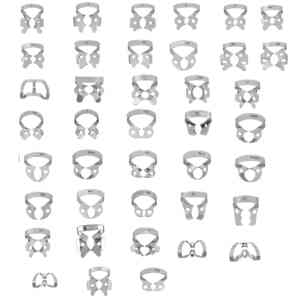 Abrazaderas de dique de goma Dental, juego de abrazaderas endodónticas universales de acero inoxidable, instrumentos de cirugía Oral, herramientas de dentista, Kit restaurador - Product Image 1