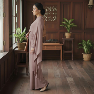 2025 Viral Modest Vintage Embroidered Kebaya <b>Cardigan</b> Crepe Ironless Tak Payah Gosok Ready Stock Direct Kilang - Product Image 2