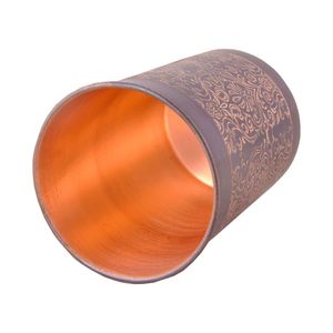 Traditional Indian copper tumbler handcrafted durable stylish <b>drinkware</b> perfect for home dining and wellness use - Product Image 1