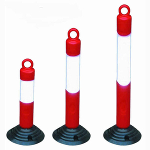 Venta fresca de la mejor calidad T-Top Traffic PE Delineator Post Bolardos de carretera de plástico PVC con base de goma - Product Image 1