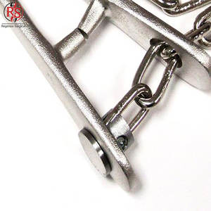 Professional Made <b>Long</b> Handle Bull Holder With Chain Stainless Steel Veterinary <b>Nose</b> Lead Bull Holder With Chain - Product Image 3