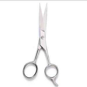 ใบมีดคมพร้อมที่วางนิ้วสำหรับร้านเสริมสวยกระจกกรรไกรตัดขนสแตนเลสเกรดอุตสาหกรรม - Product Image 6