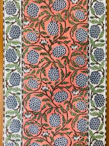 Xu Hướng Sản Phẩm Mới 2025 Tối Cá Hồi Ấn Độ Tay Khối Hoa In Bông Vải Bảng <span class=keywords><strong>Runner</strong></span> Cho Đám Cưới Các Sự Kiện Nhà Đảng - Product Image 2