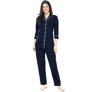 Conjunto de Pijama y Camiseta de Algodón para Mujer, Estilo Informal y Sencillo - Product Image 1