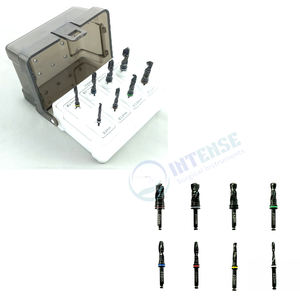 Kit Quirúrgico de Implantes Dentales Eléctricos, 8 Piezas, Brocas Cónicas, Recubrimiento de Titanio Negro, Instrumentos Profesionales con Certificación CE, Ergonómico - Product Image 5