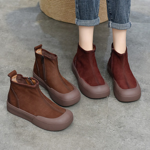 Bottes hautes plates chics pour femmes, confortables, à bout rond, faciles à enfiler, pour tous les jours - Product Image 2