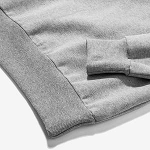 Hot Selling 100% Cotton Plain Round Neck Long Sleeve Fleece Crew Neck <b>Sweatshirt</b> For Men with custom logo - Product Image 4