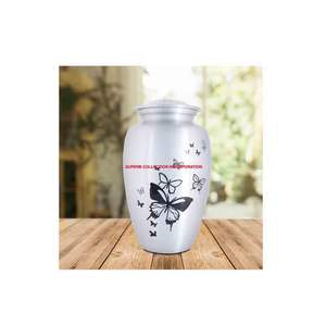 Urnes de crémation faites à la main de papillon bleu à vendre en gros meilleures ventes et de haute qualité - Product Image 3