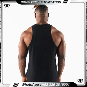 เสื้อกล้ามเล่นยิมสำหรับผู้ชายเสื้อกล้ามเพาะกาย3D ผ้าคอตตอนชุดออกกำลังกายเล่นฟิตเนส - Product Image 3